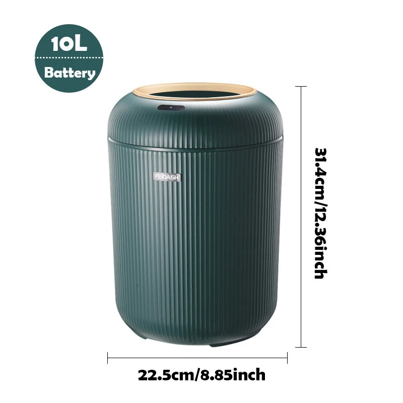 SmartSense™ Automatic Motion‑Sensor Trash Can — 8 L Plastic, Lid‑Closing for Home & Office