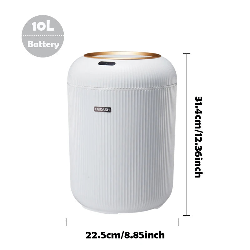 SmartSense™ Automatic Motion‑Sensor Trash Can — 8 L Plastic, Lid‑Closing for Home & Office