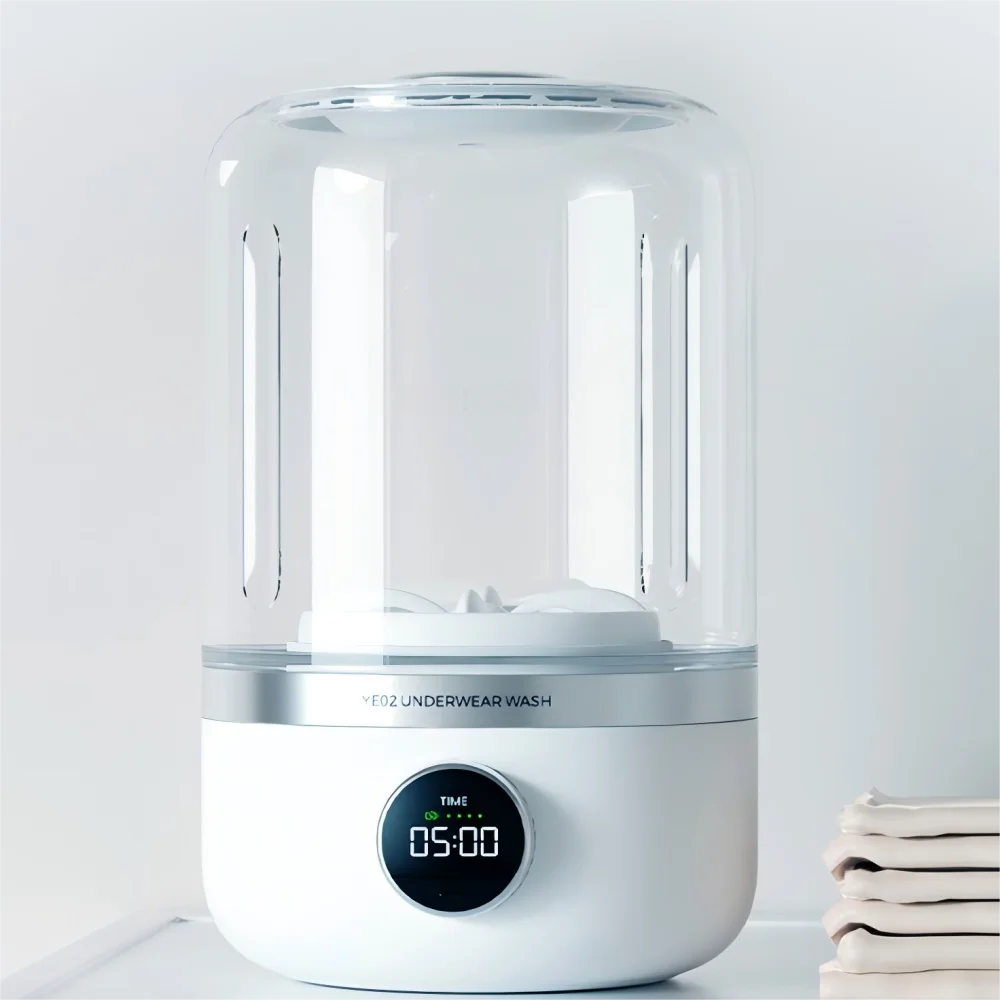 Mini Wireless Washing Machine – 1L Portable Laundry Bucket for Underwear, Socks & Travel