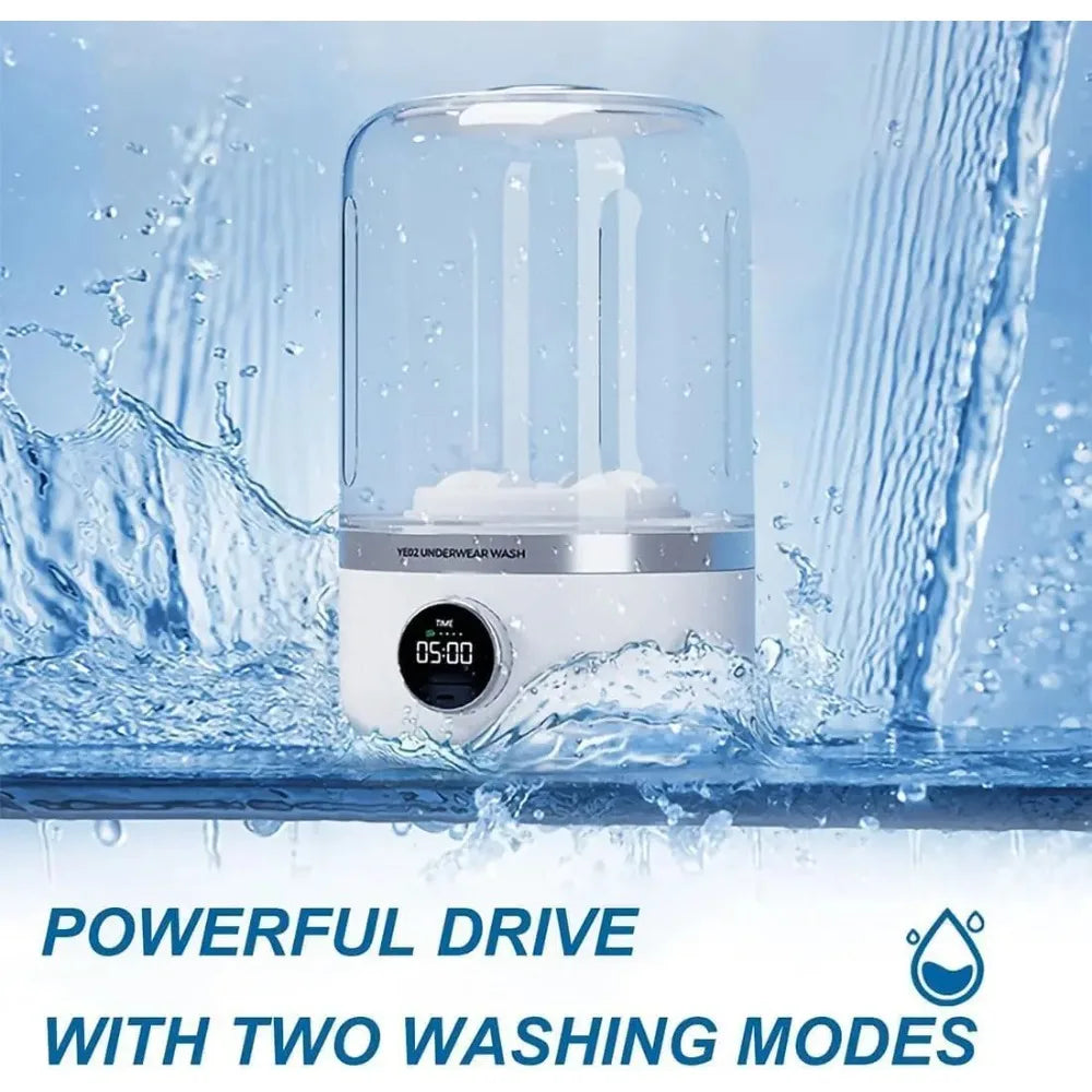 Mini Wireless Washing Machine – 1L Portable Laundry Bucket for Underwear, Socks & Travel